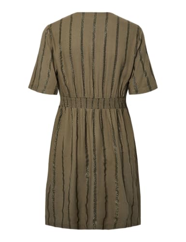 Pieces Pcbrigitte SS V-Neck Wvn Dress FC vestito M scollo a V