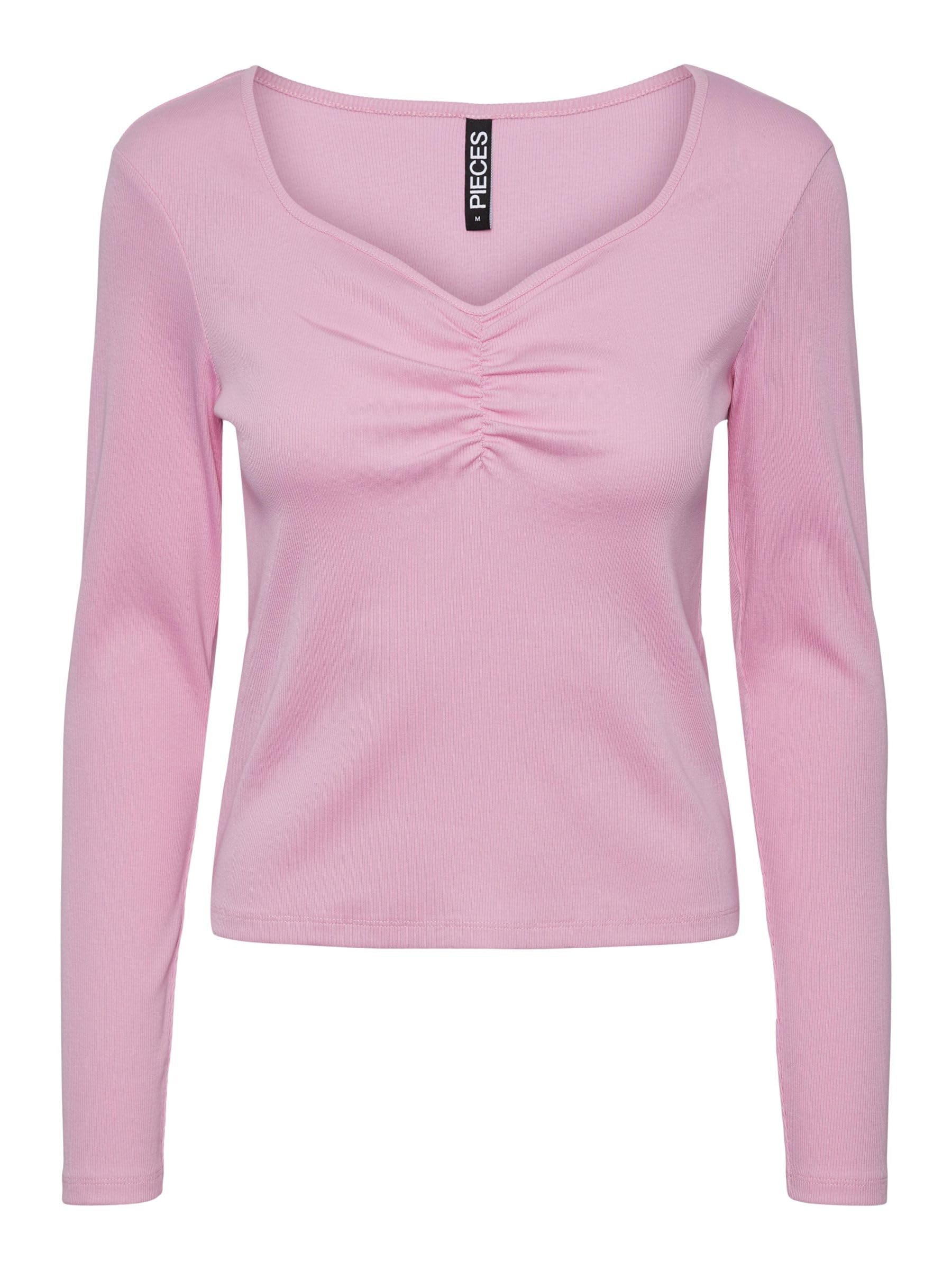 PIECES PCTANIA maglietta maniche lunghe donna cotone