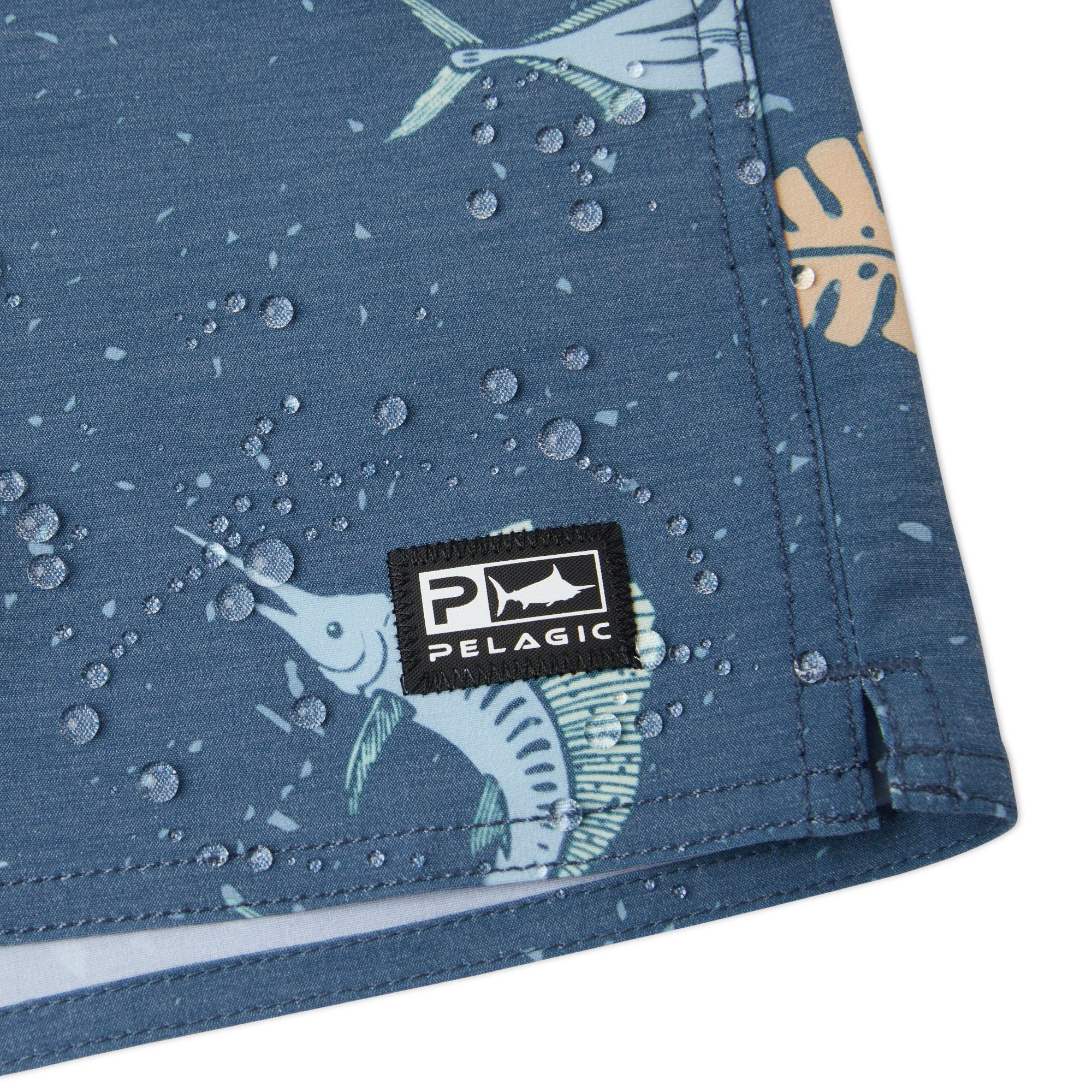 Pelagic Kid's Dockside shorts bambino Smokey Blue elasticizzati