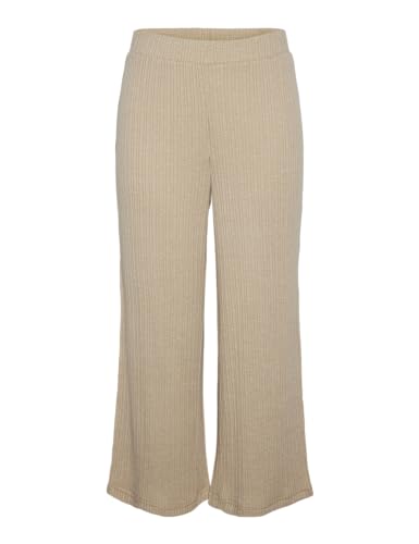 Pieces Pclena HW Cropped Pantaloni Nero Tessuto