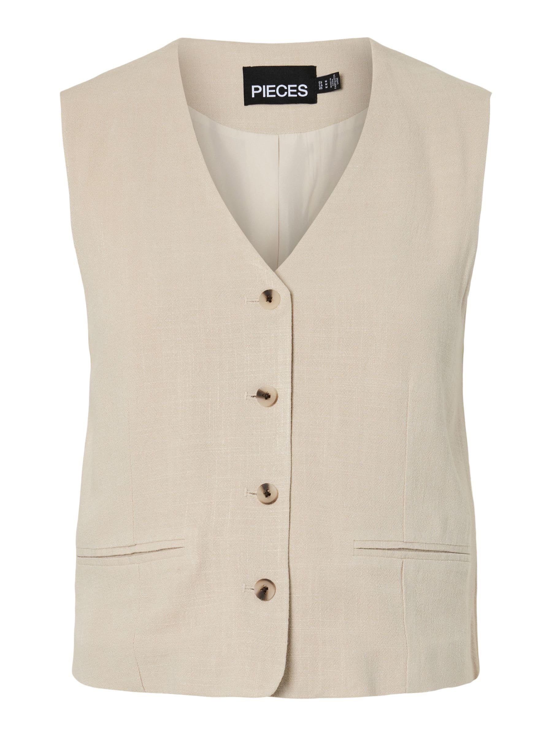 Pieces Pcvinsty gilet corto donna verde uso quotidiano