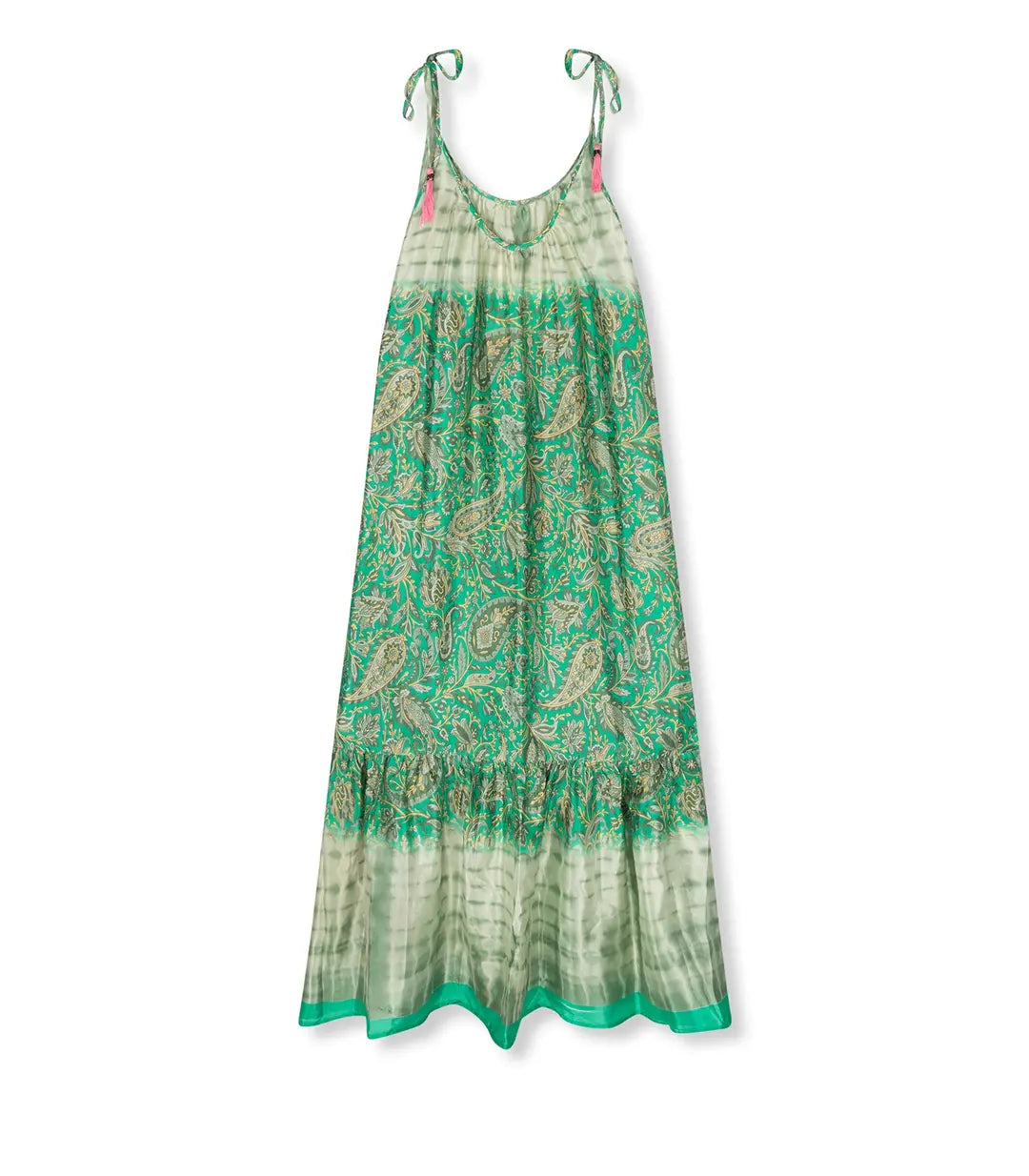 el.residu Myra 31 abito midi viscosa verde L/XL
