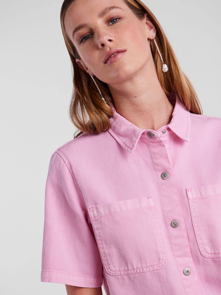 PIECES Pcblume SS Shirt BC camicia donna manica corta