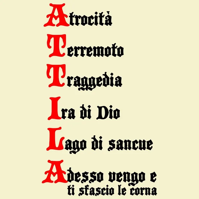 Matrix Attila Frase Black Logo t-shirt cotone unisex