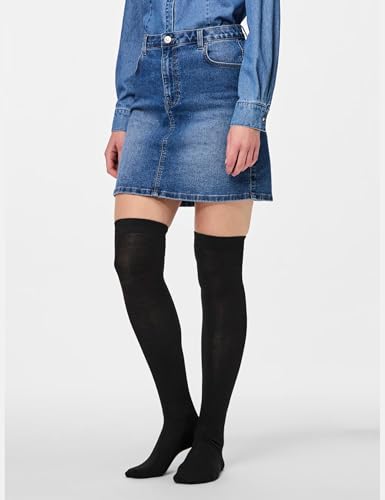 Pieces Pcnanna Knee High calzini donna neri 2 pezzi