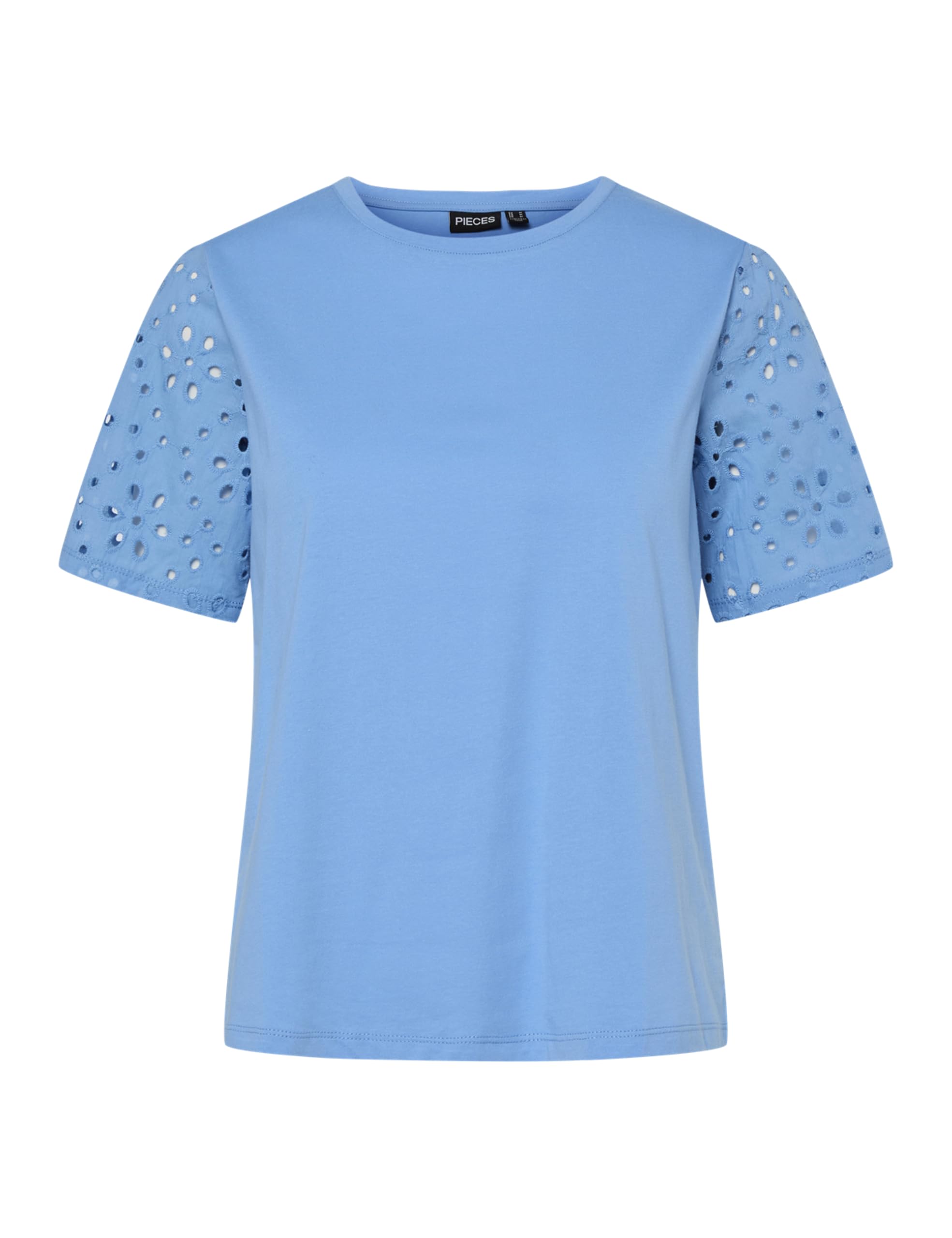 Pieces Pctandrea SS Embroidery maglietta donna ricamata