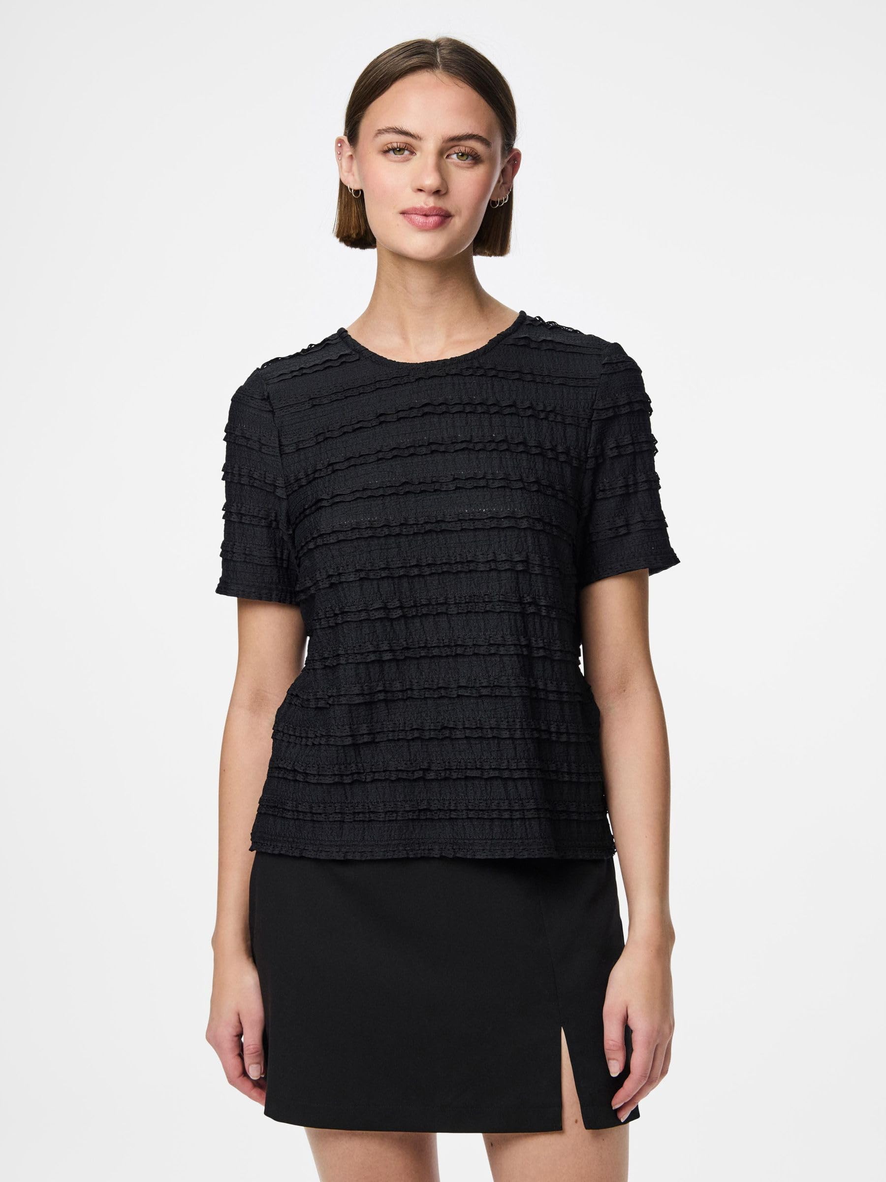 Pieces Pcanine SS O-Neck t-shirt donna manica corta quotidiana