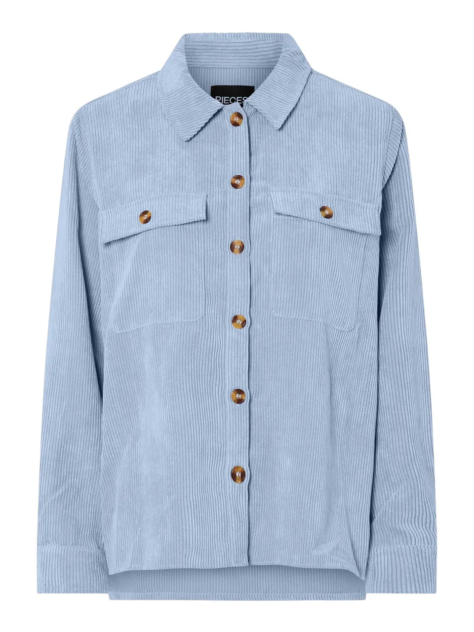PIECES Pceffi LS Shirt Wvn Noos camicia XS blu manica lunga