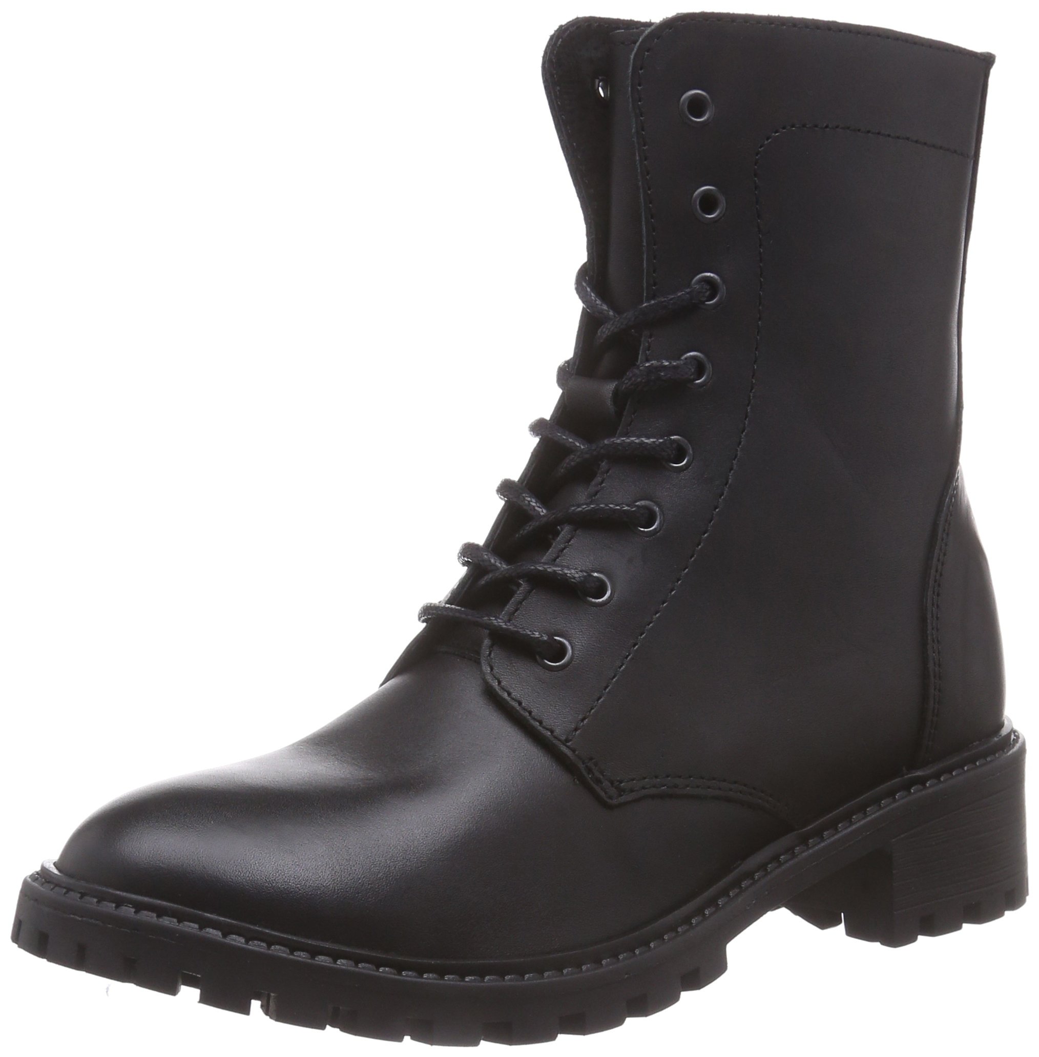 Pieces Psuda Lacci stivali donna nero 36 pelle
