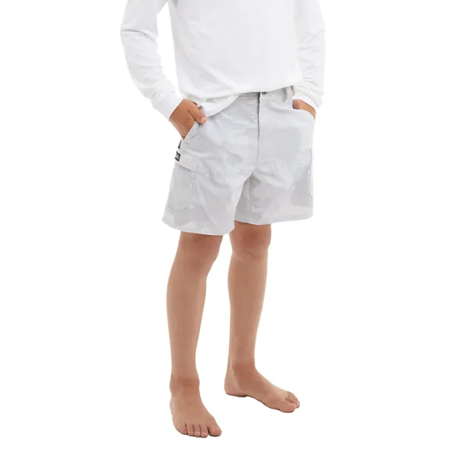 Pelagic Madeira Cargo shorts ragazzo grigio chiaro tasche