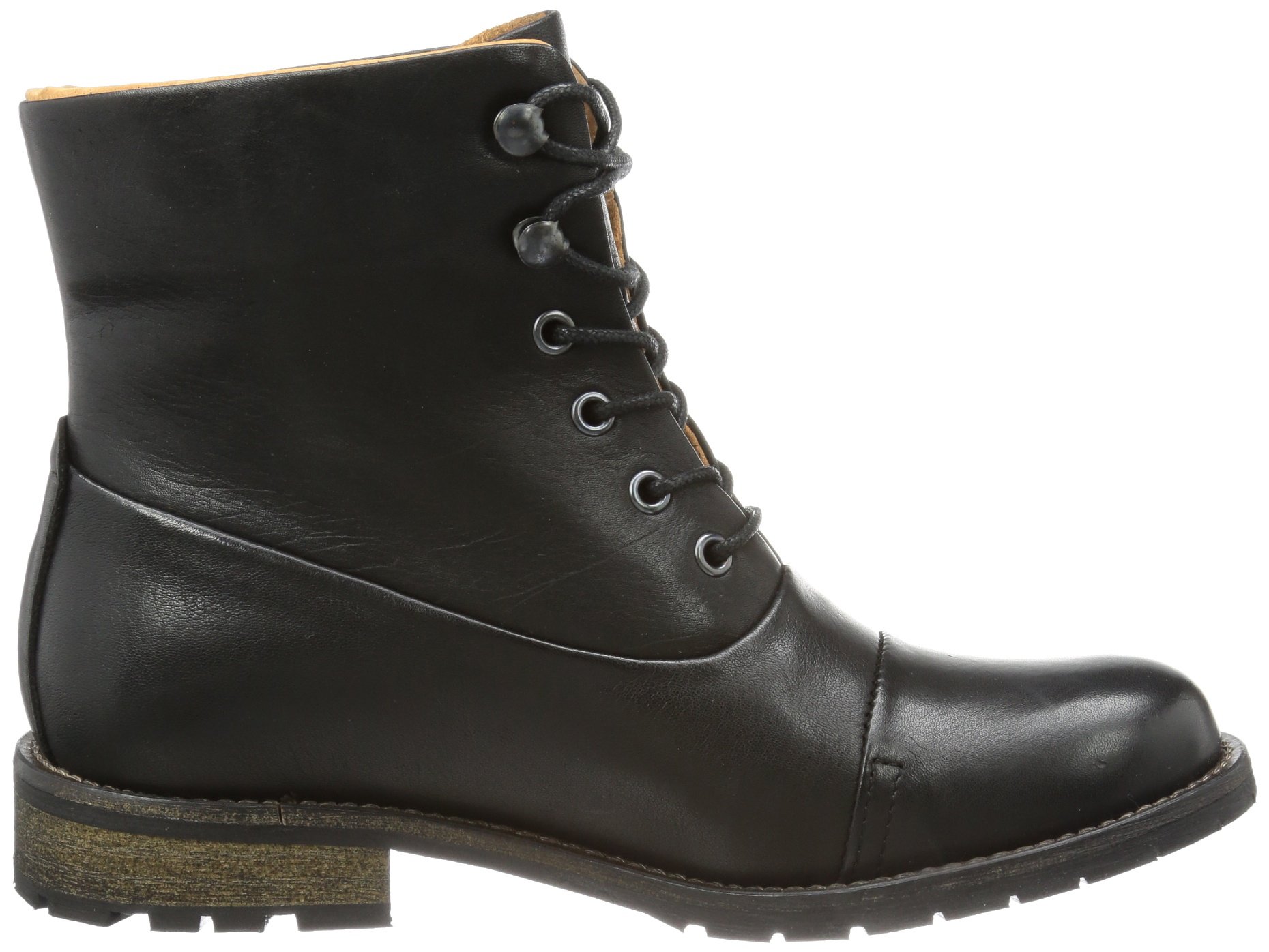 Pieces Senida Leather Boot scarpe barca donna nere