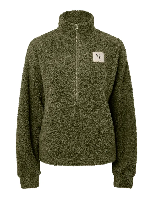 Pieces Pckatty Teddy giacca mezza zip donna