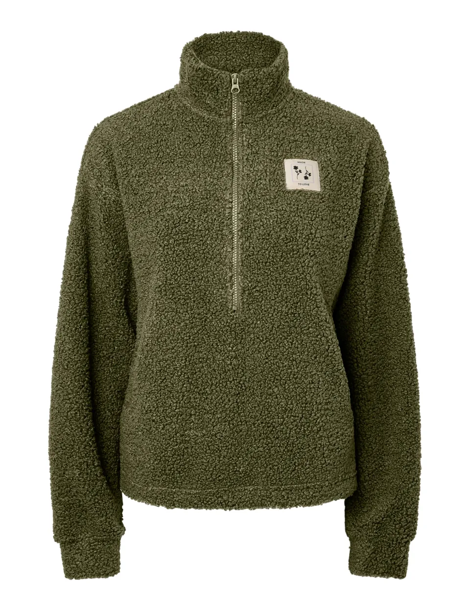 Pieces Pckatty Teddy giacca mezza zip donna