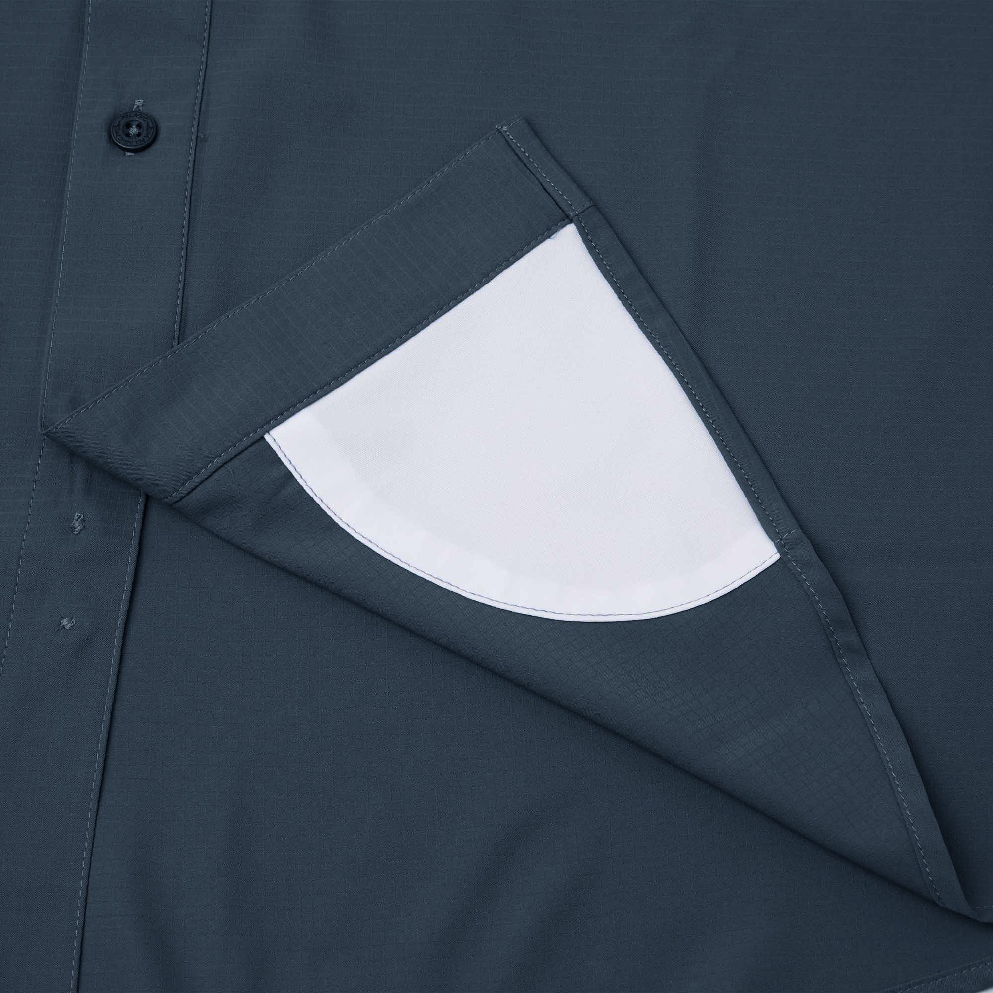 Pelagic Keys camicia uomo manica corta Blu Navy traspirante