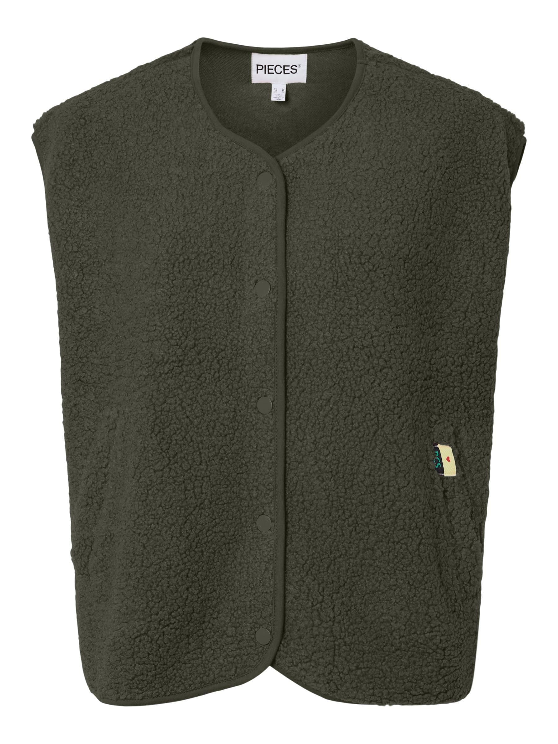 Pieces Pckatty Teddy Vest Noos BC gilet donna teddy