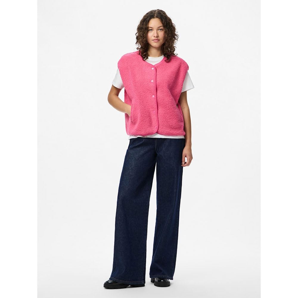 Pieces Katty Teddy gilet donna 2XL in pile