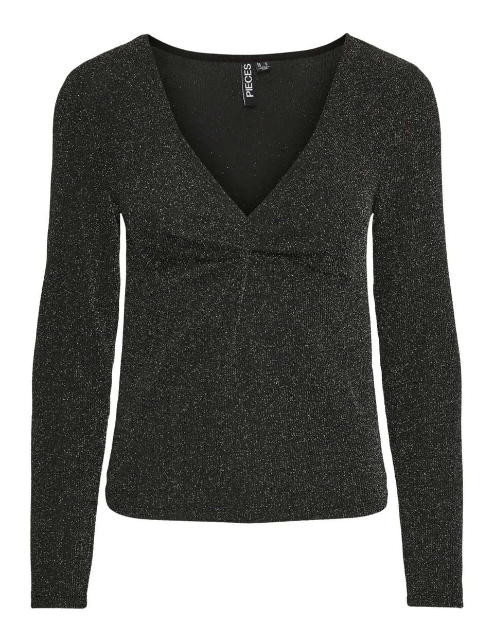 PIECES Pclina LS V-Neck maglia donna S maniche lunghe