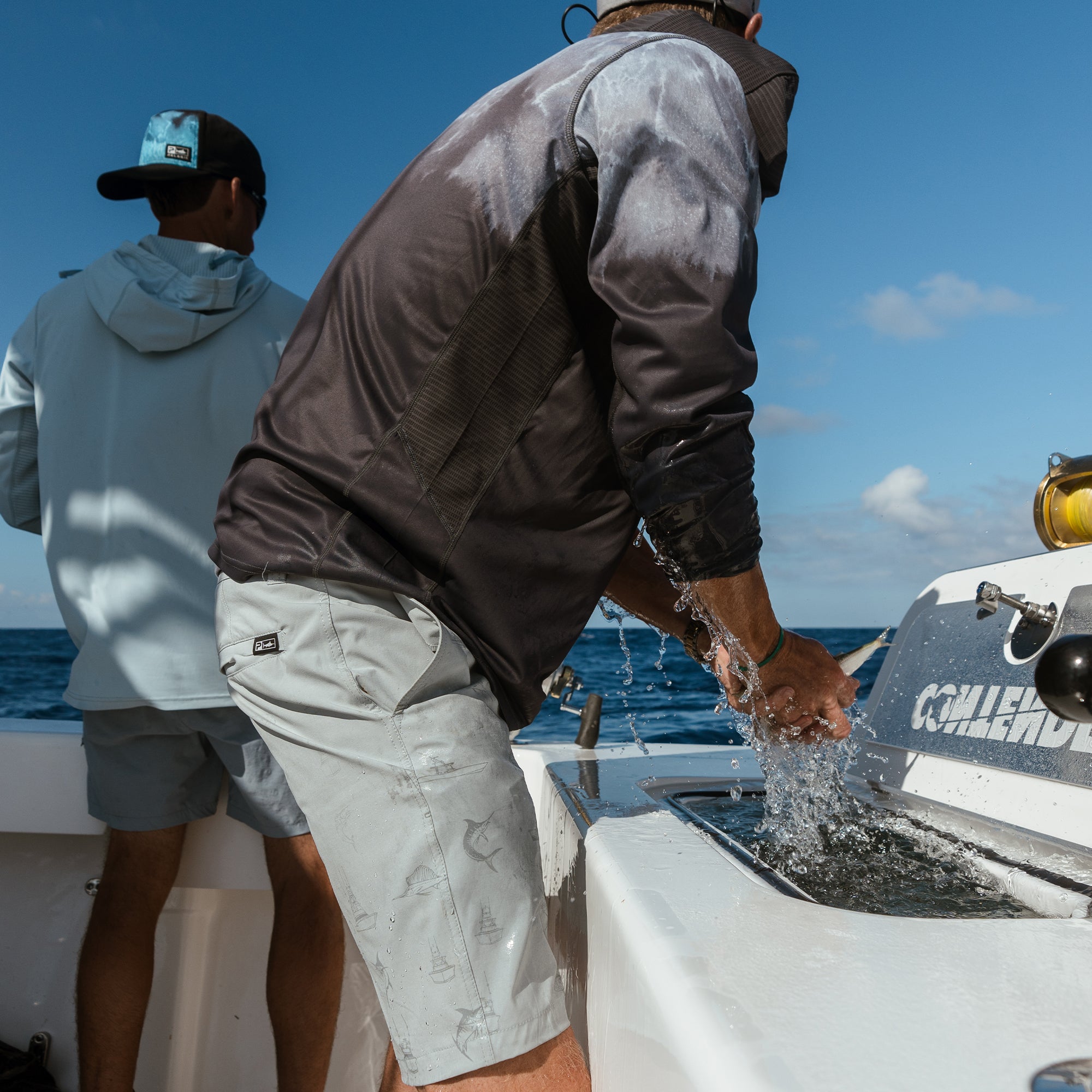 Pelagic Mako Deep Sea pantaloncini uomo Light Grey idrorep