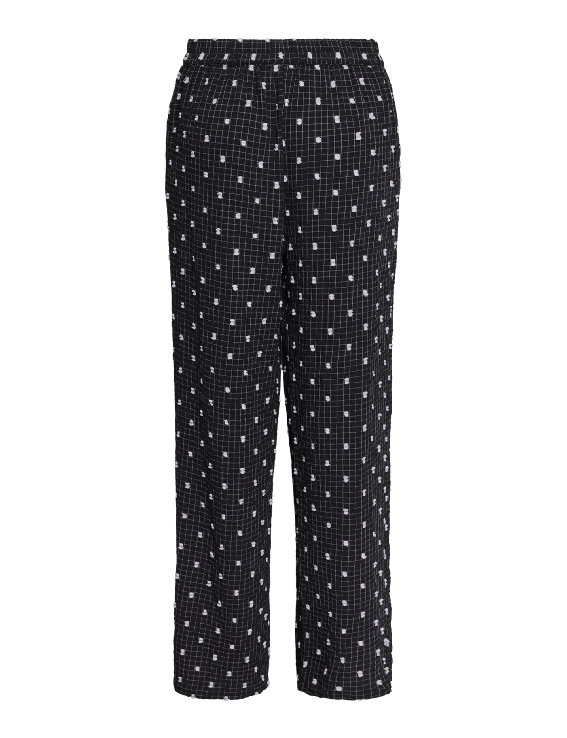 PIECES Pcnovalee HW pantaloni donna neri a pois vita alta