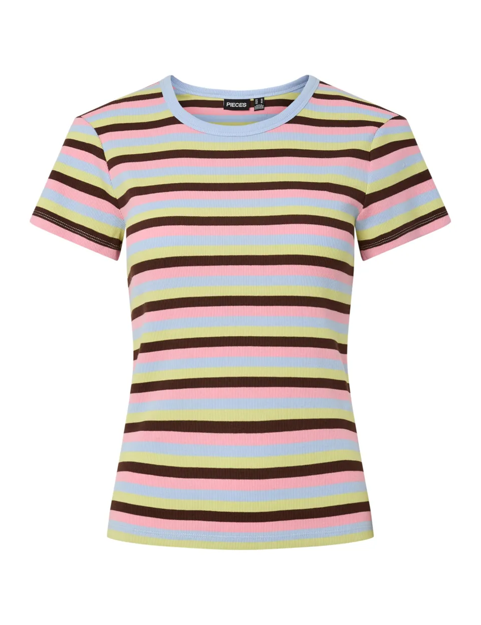 Pieces Pcmay SS Striped maglietta donna L a righe