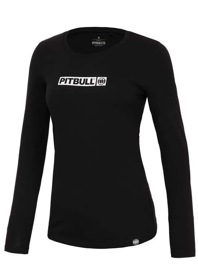 Pitbull Maglia Donna Manica Lunga Nera Cotone Girocollo
