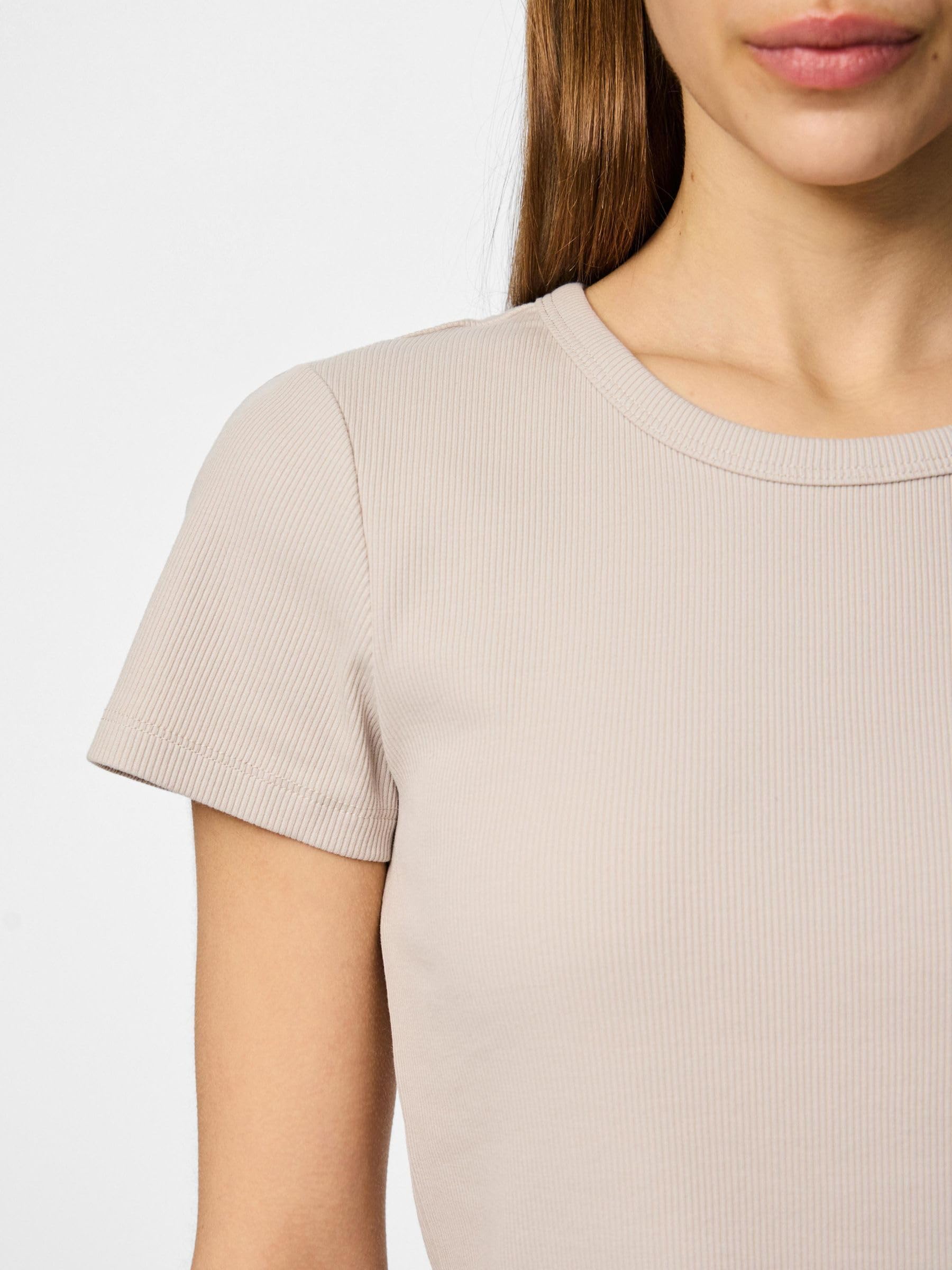 PIECES Pcmay SS t-shirt argento taglia XS