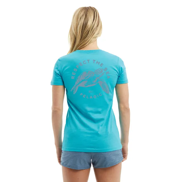 Pelagic Ws Respect maglietta donna Tahiti Blue cotone