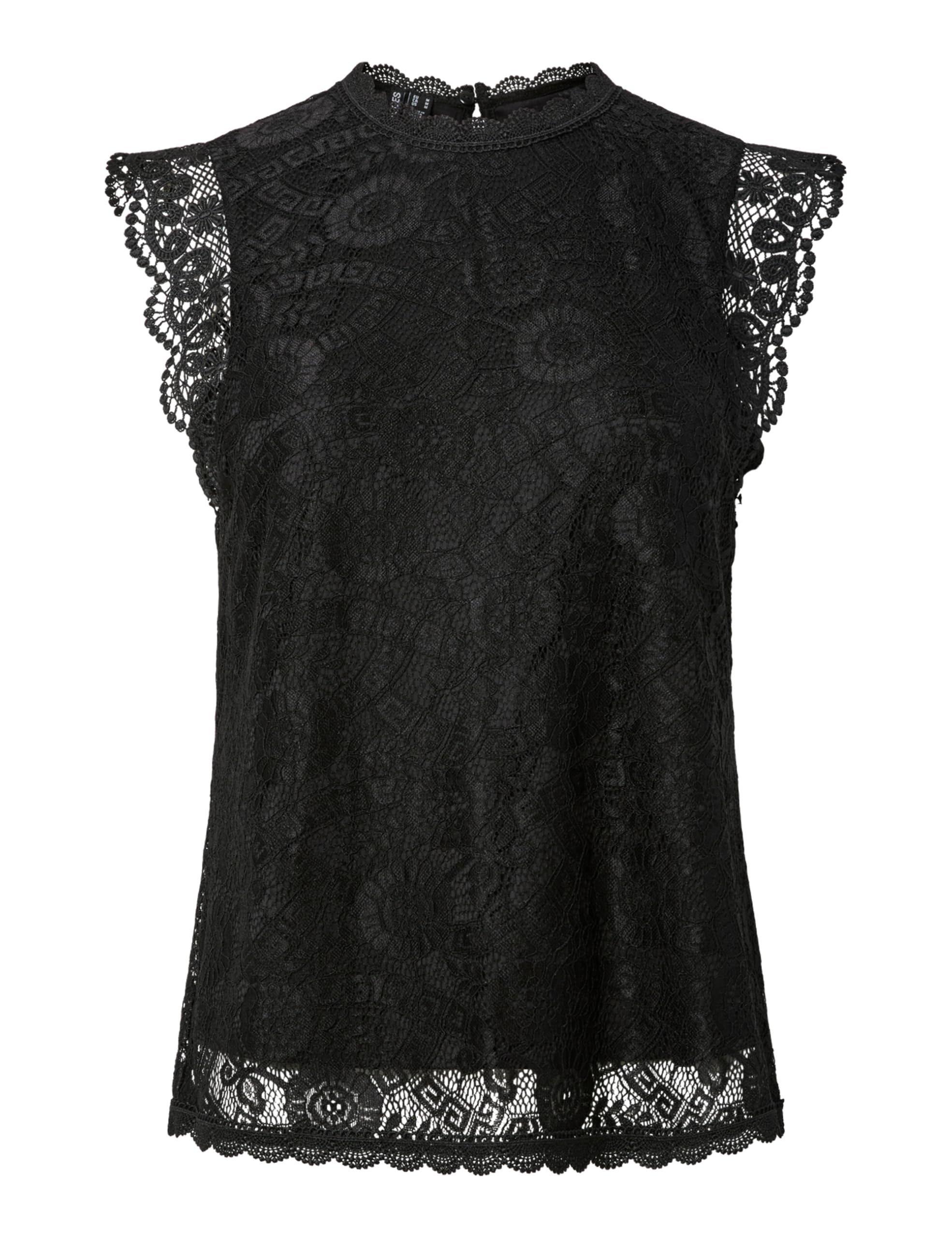 Pieces Pcolline Lace top donna pizzo nero
