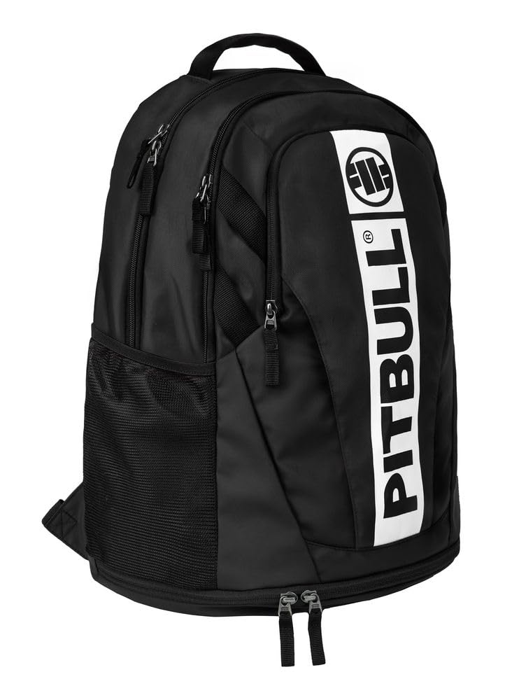 Pitbull Airway Hilltop XL zaino uomo nero-bianco logo nylon