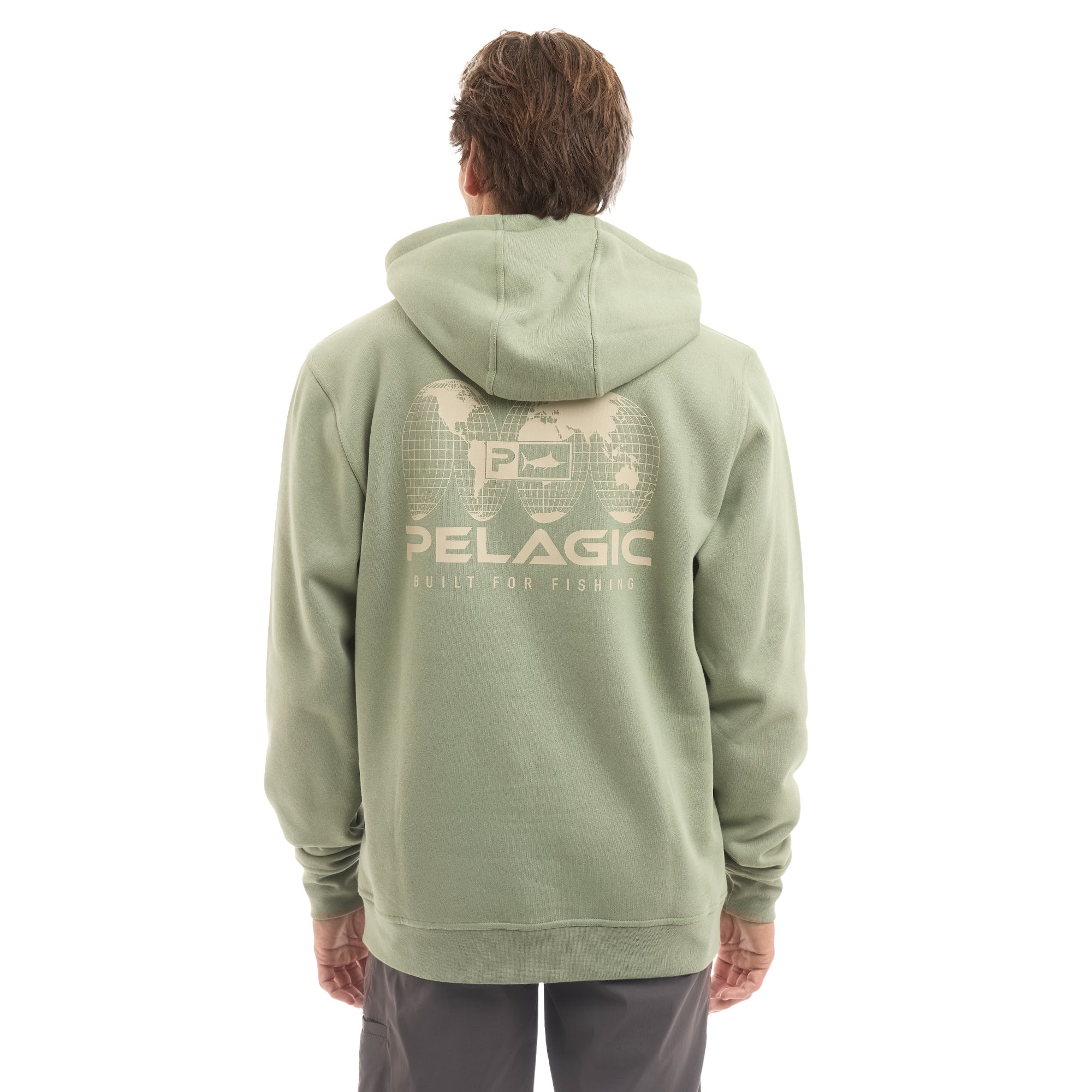Pelagic Osborn Spliced felpa cappuccio cotone Mangrove