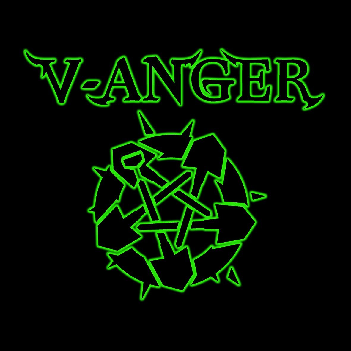 V-Anger Green Logo maglietta cotone organico