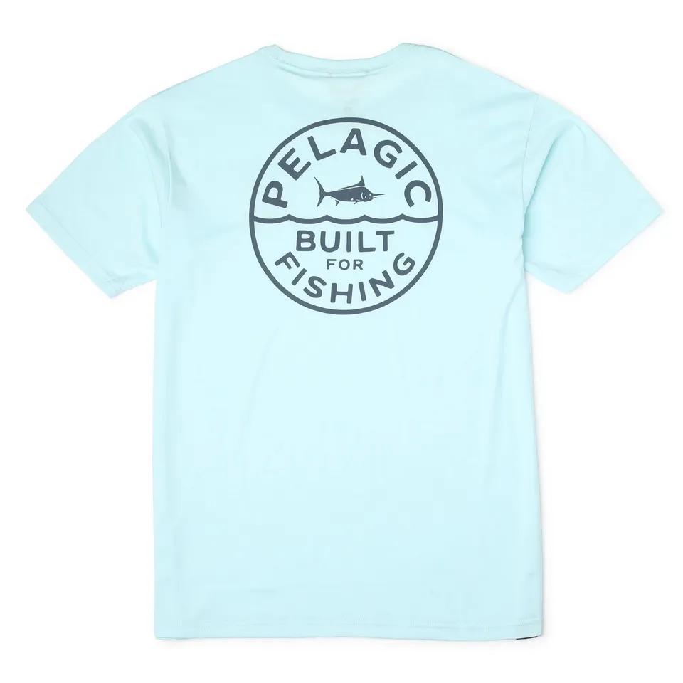 Pelagic Built t-shirt uomo azzurra elasticizzata