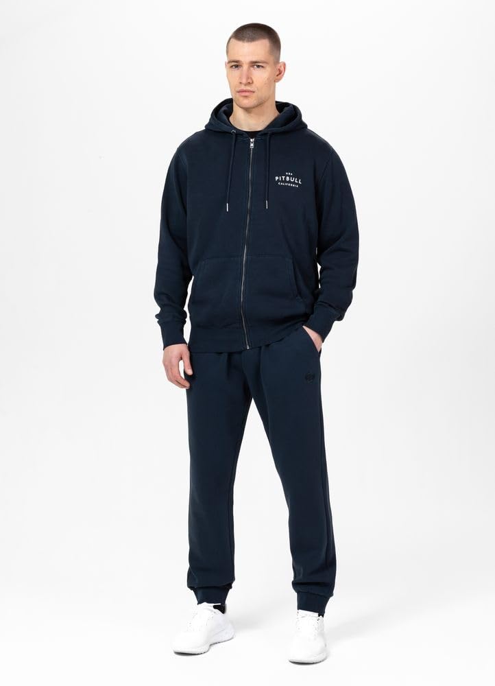 Pitbull Washed Lancaster Basics Hoody Zipper felpa uomo in cotone