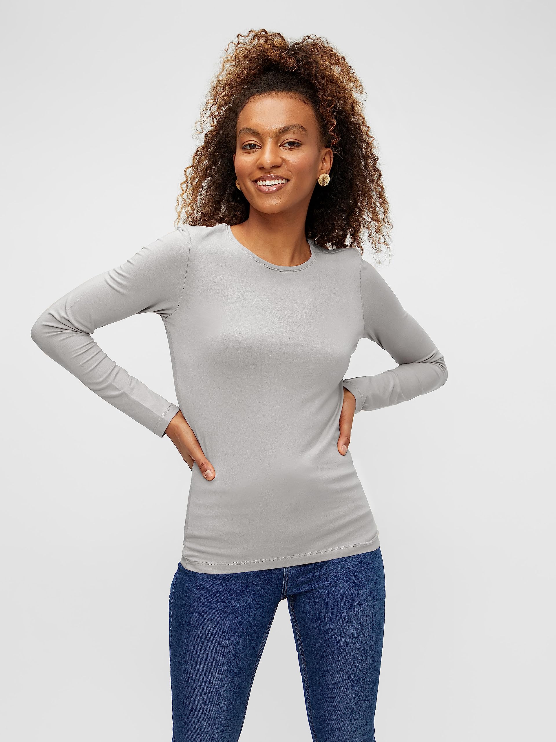 Pieces Sirene maglia donna maniche lunghe S cotone