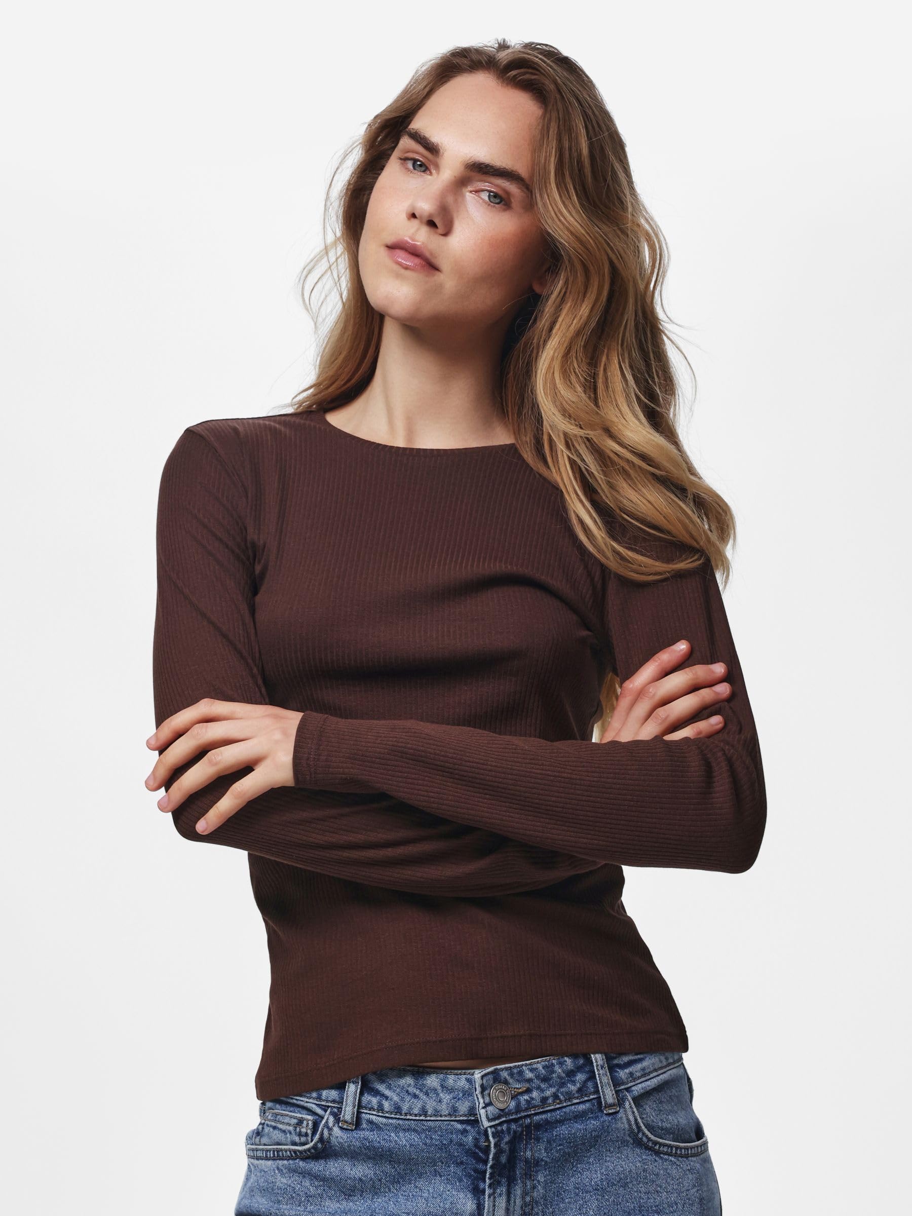 Pieces Pcruka LS Top Jrs Noos BC maglia donna XS manica lunga