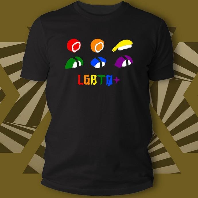 Matrix Music Store Rex Pride LGBT Sushi t-shirt cotone unisex