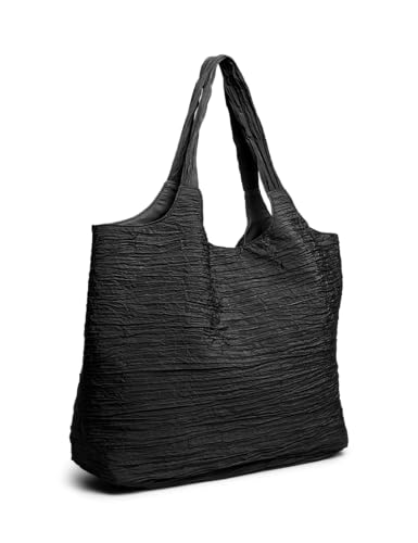 Pieces Pcflora Large borsa shopper donna nero