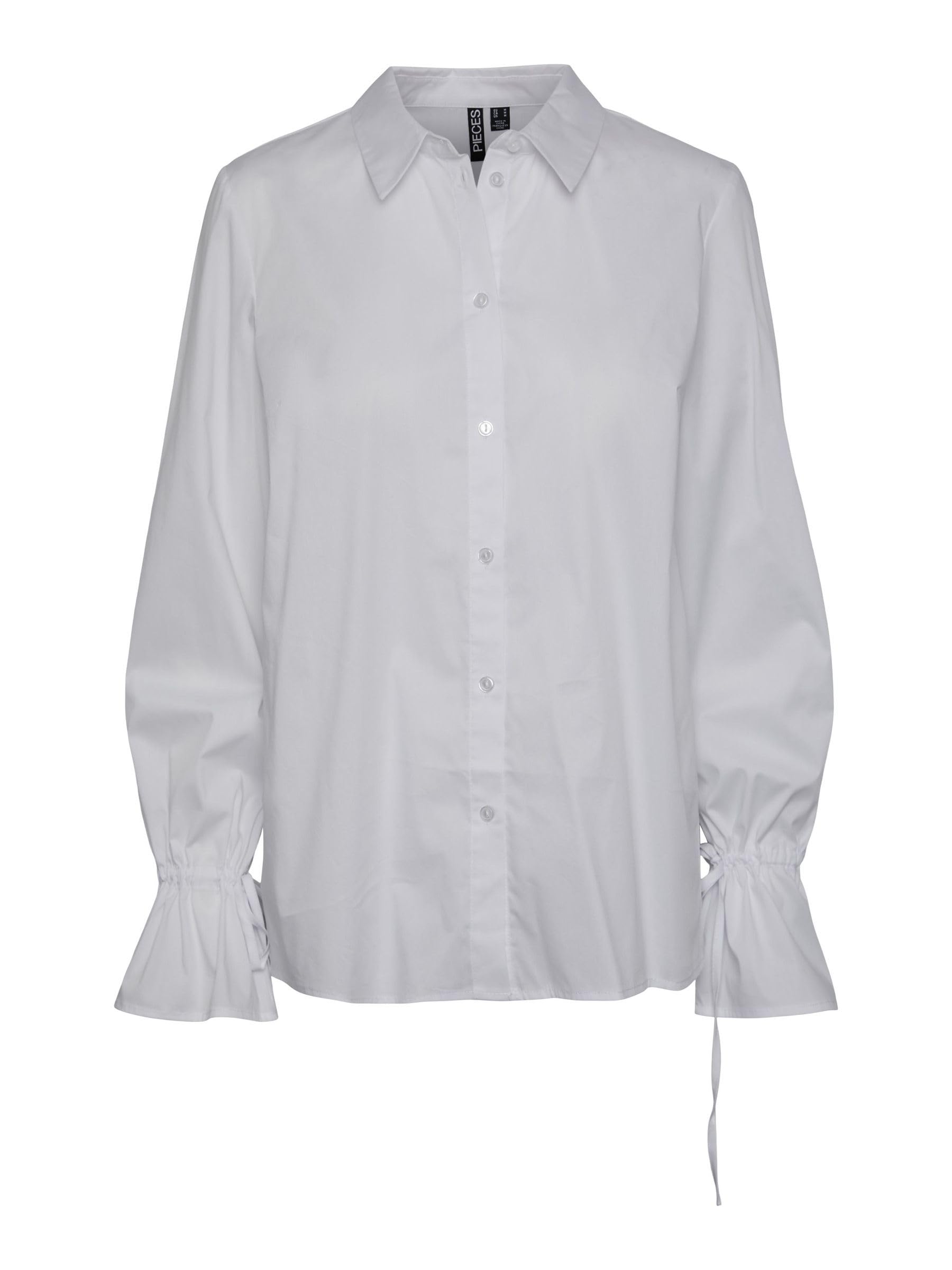 Pieces camicia donna maniche lunghe dritta