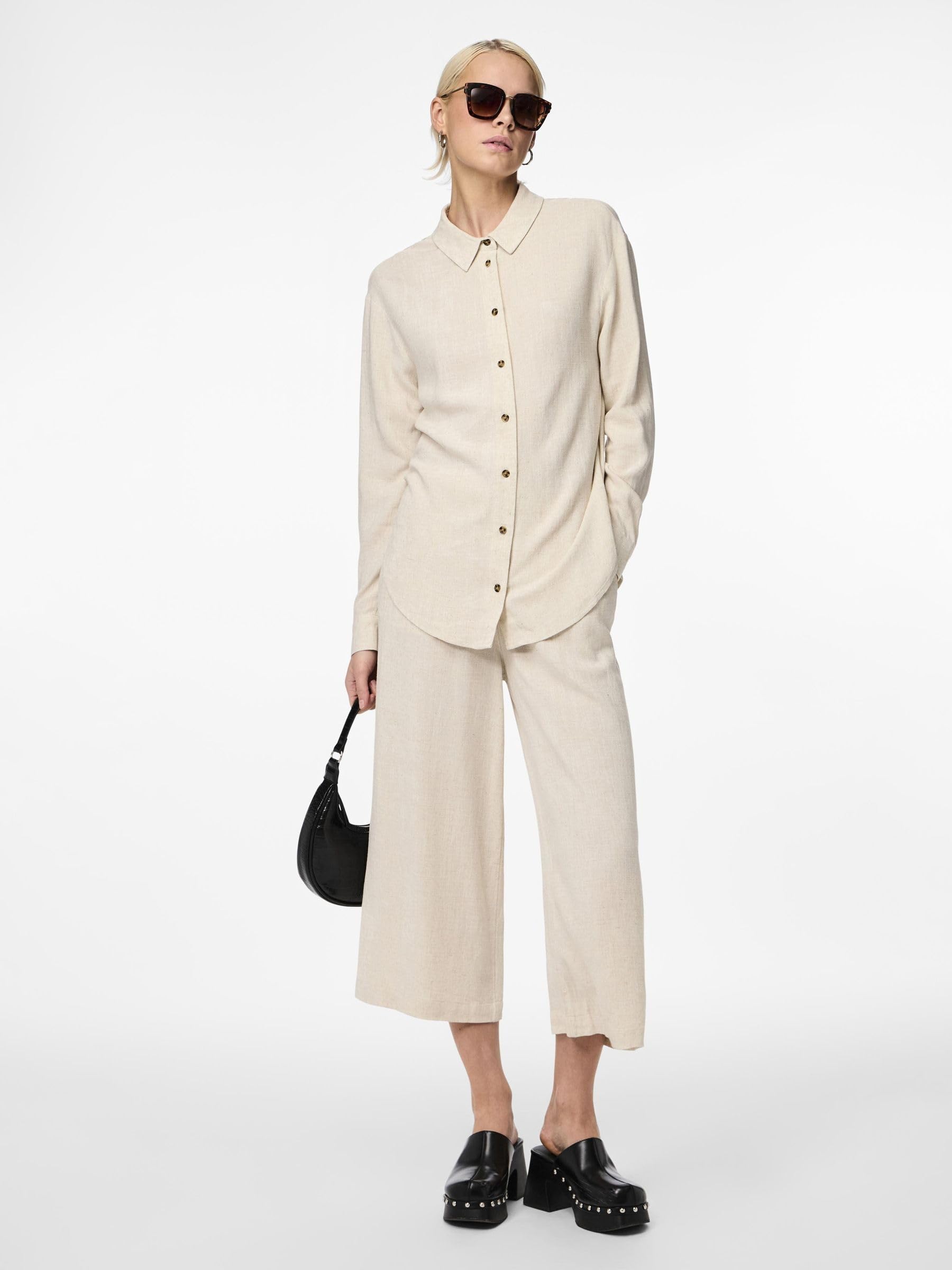 Pieces Pcvinsty camicia ecovero manica lunga taglia XL