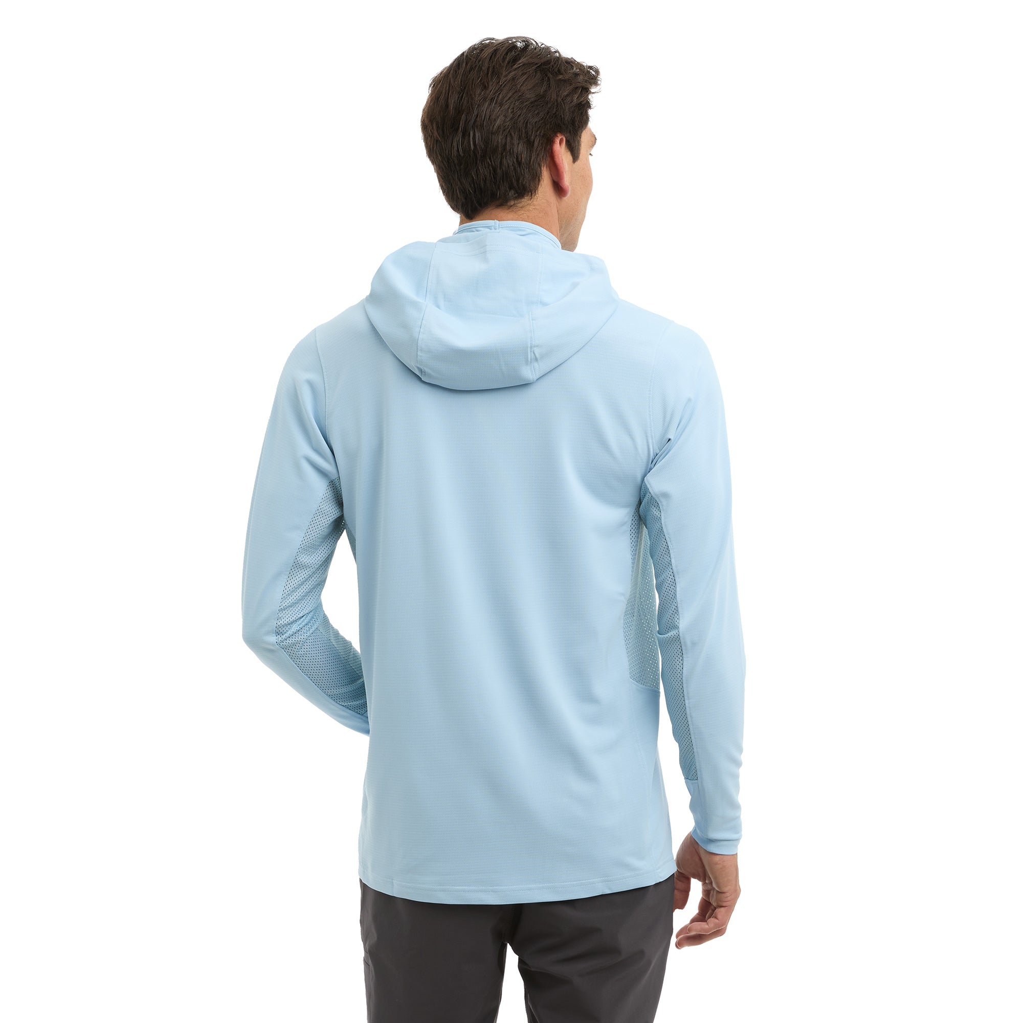 PELAGIC Exo-Tech felpa con cappuccio azzurro UPF 50+