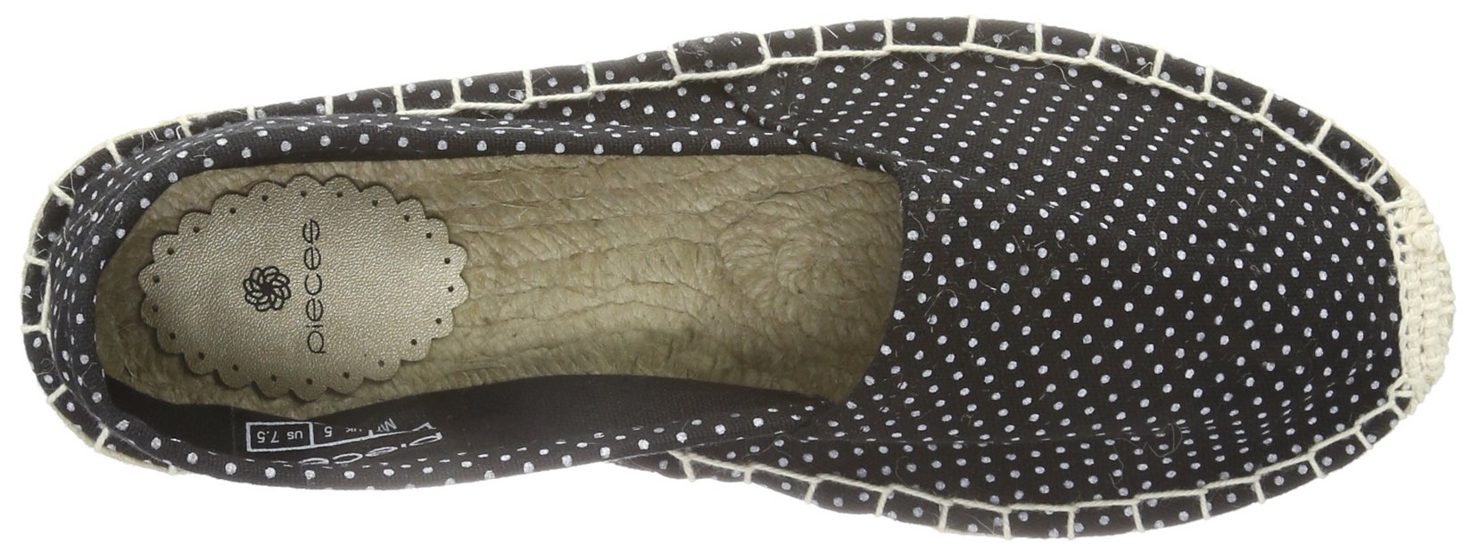 Pieces & Peace Haisha Espadrillos Dots Black espadrillas donna