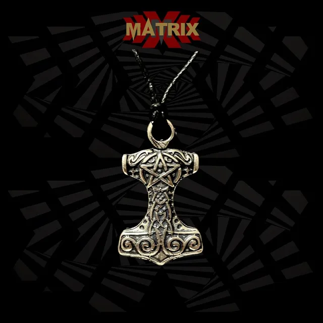 Matrix Thor Hammer ciondolo zamac con cordino