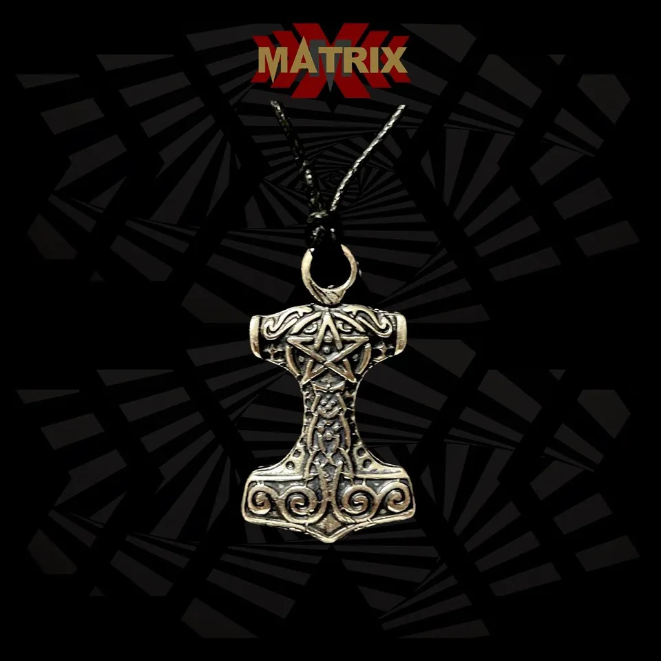 Matrix Thor Hammer ciondolo zamac con cordino
