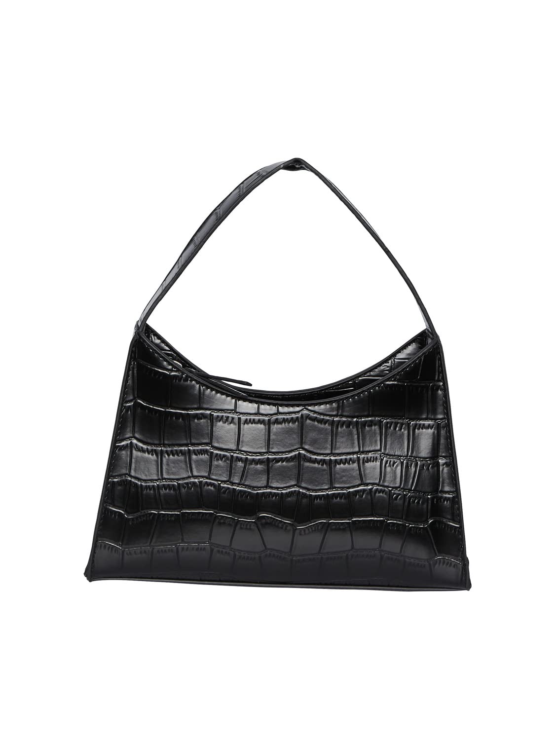 Pieces Pcbilla Croco borsa tracolla donna nera
