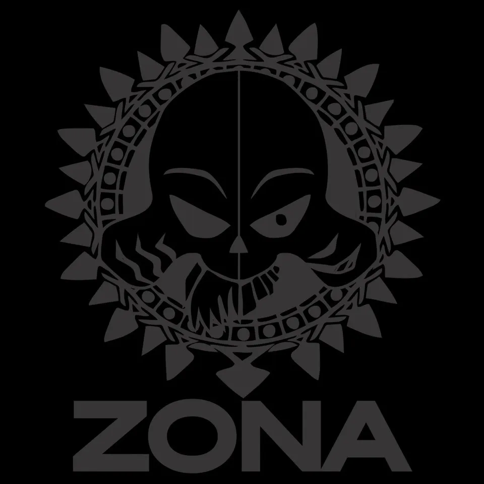 Zona 23 Tee-Records Grey Logo t-shirt cotone organico