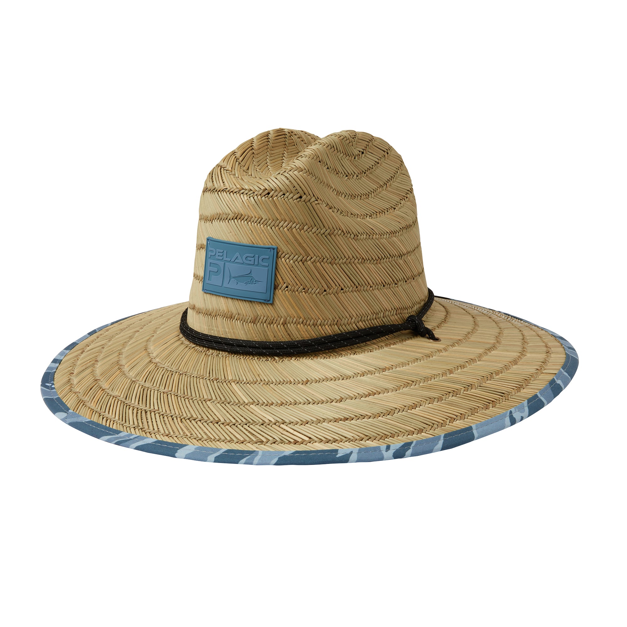 Pelagic Baja Wahoo Camo cappello paglia petrol OS tesa larga