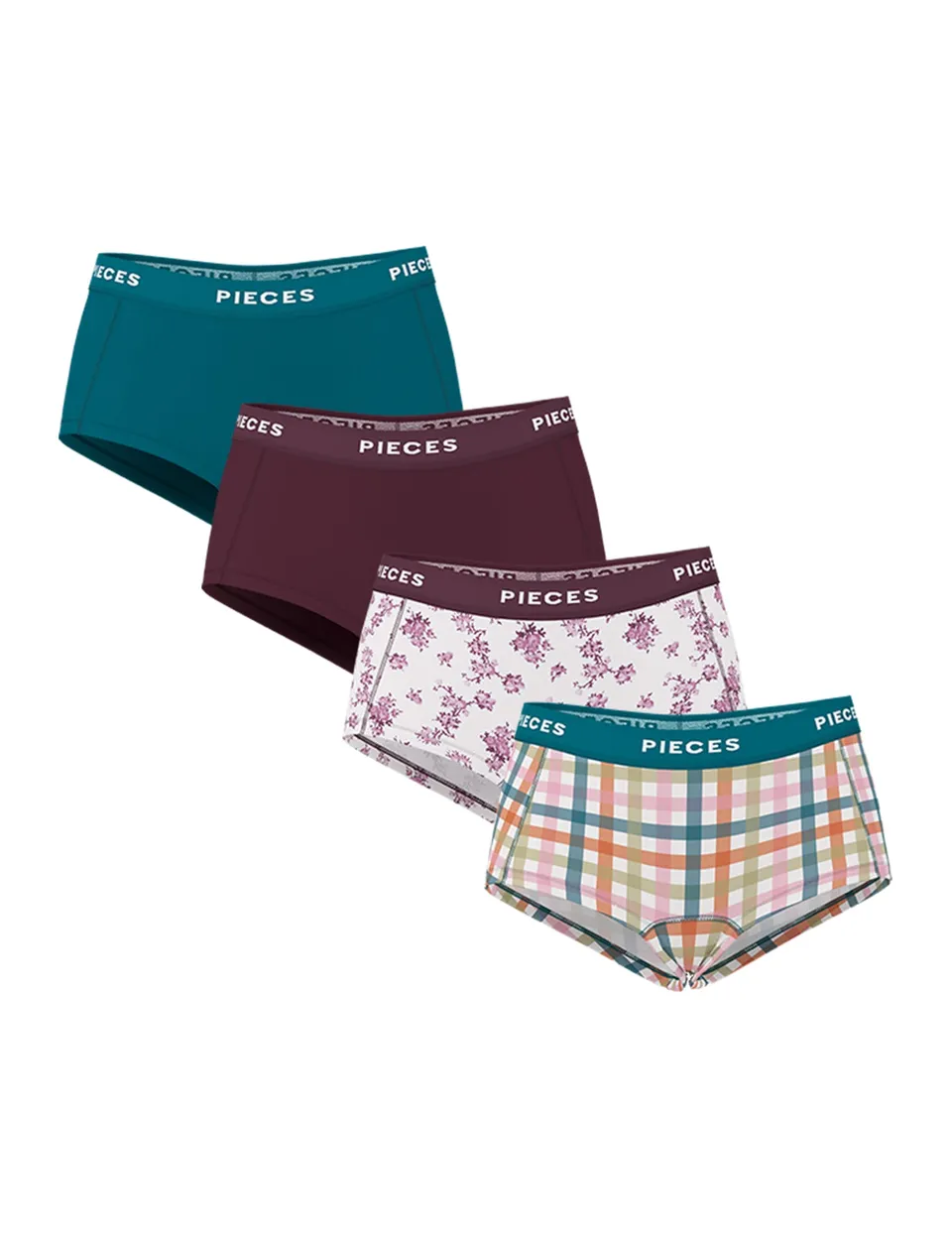 Pieces Pclogo Lady 4 Pack BC maglietta donna
