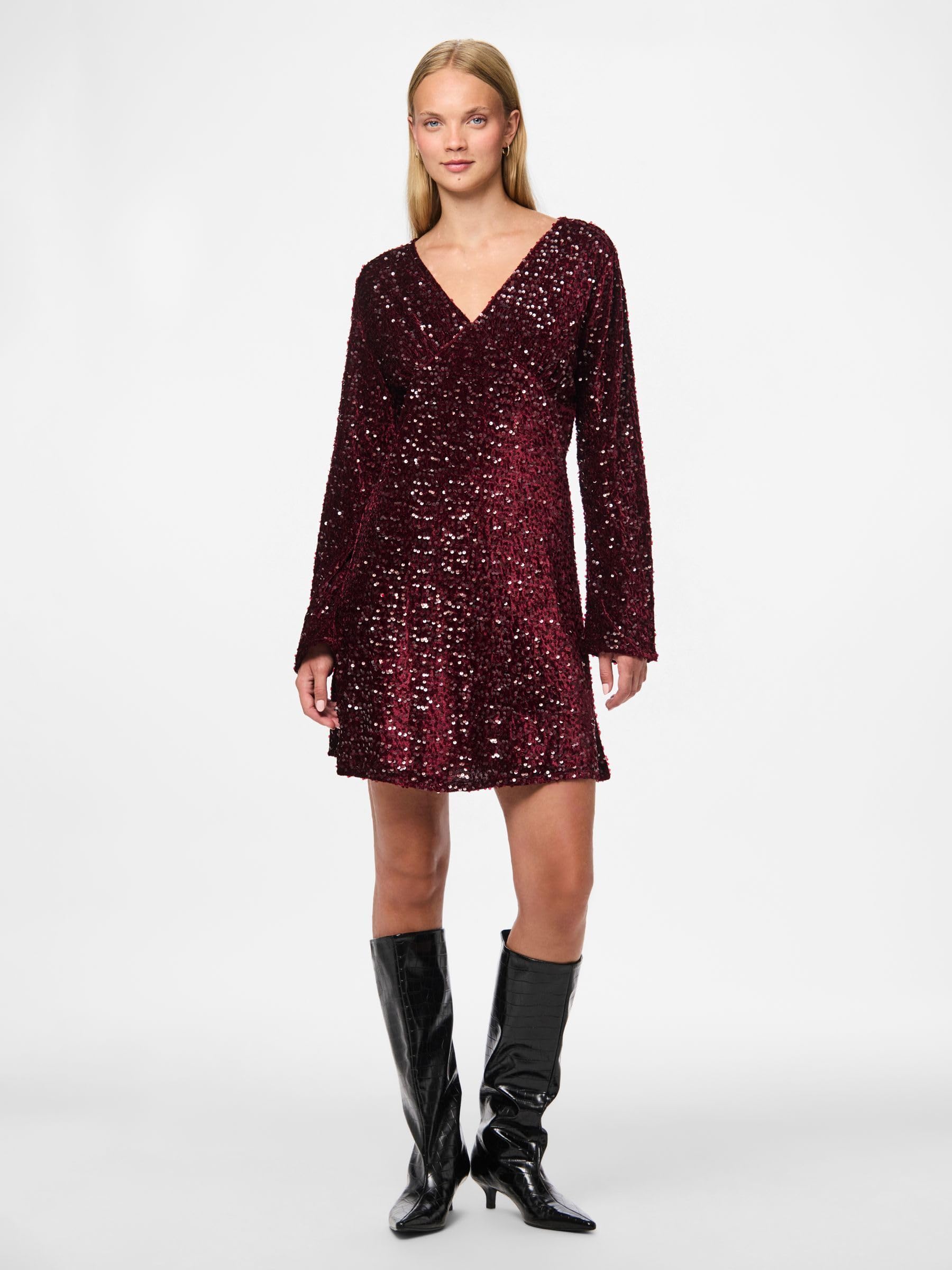 Pieces Pckam abito midi donna tawny port S quotidiano