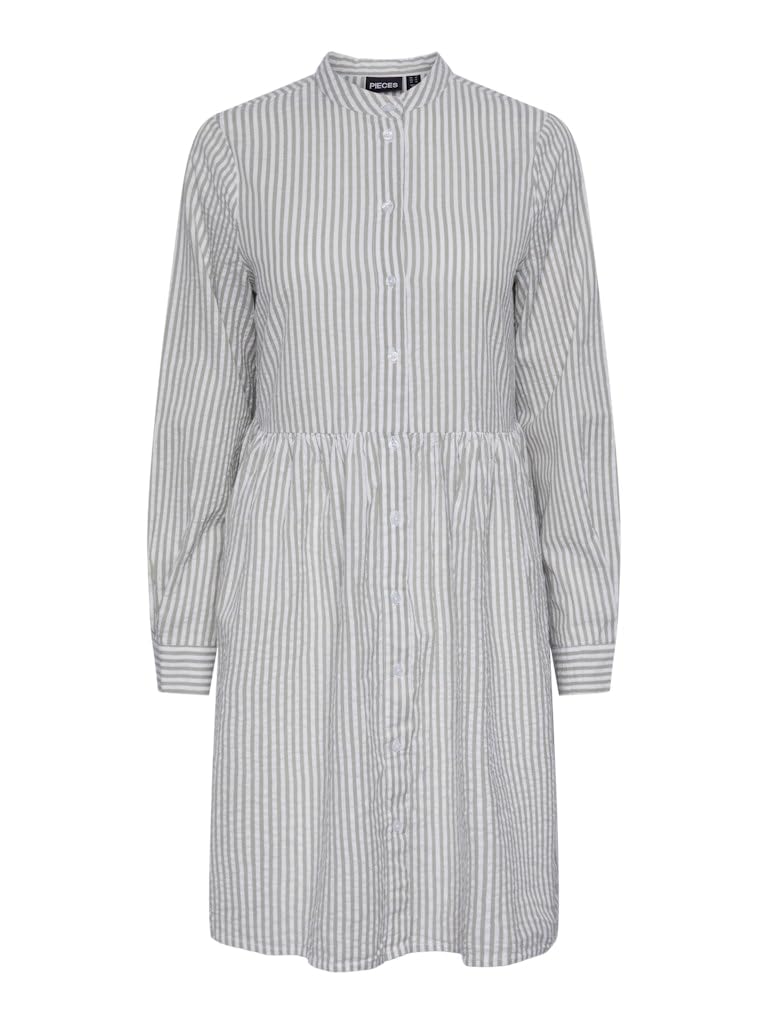 Pieces Pcsally Seersucker abito camicia donna