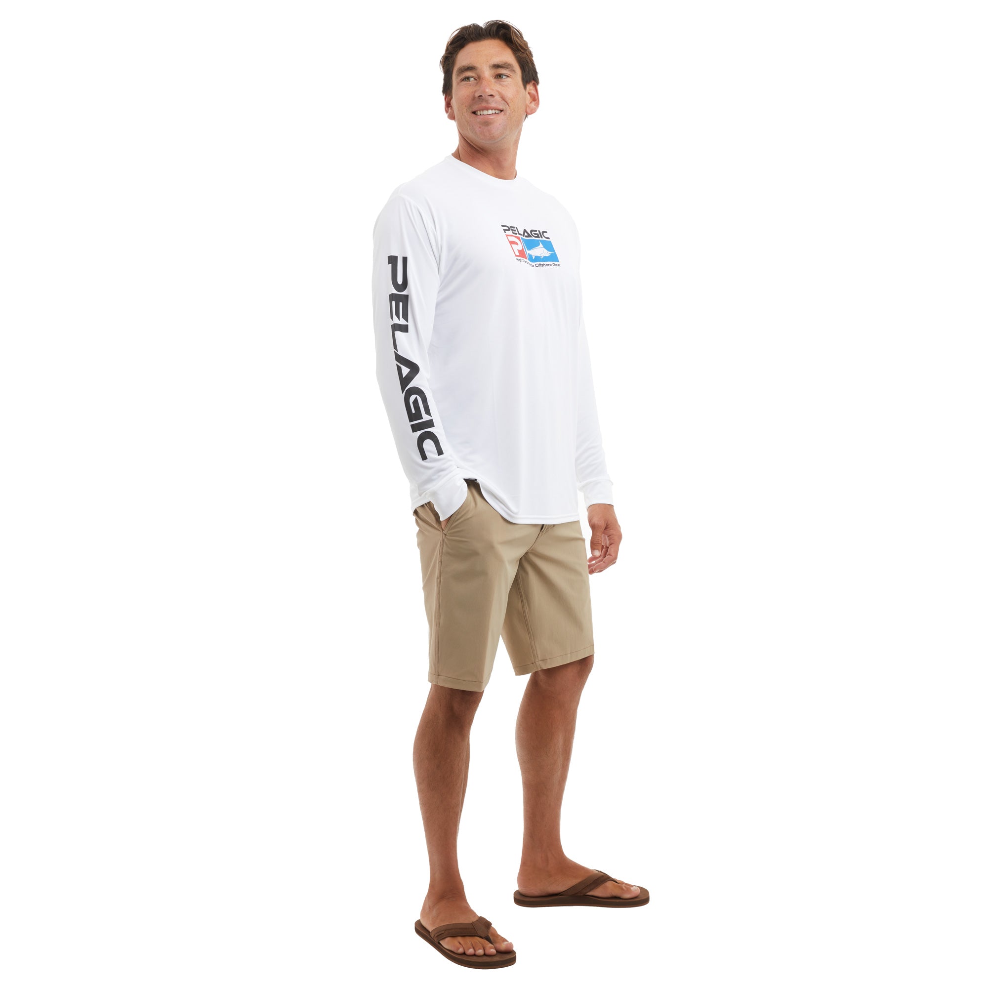 Pelagic Aquatek Deluxe maglia manica lunga bianca UPF 50+